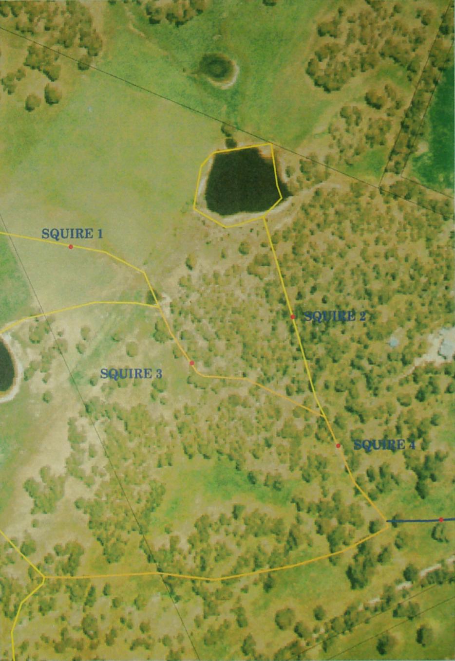 map showing creeklines on property